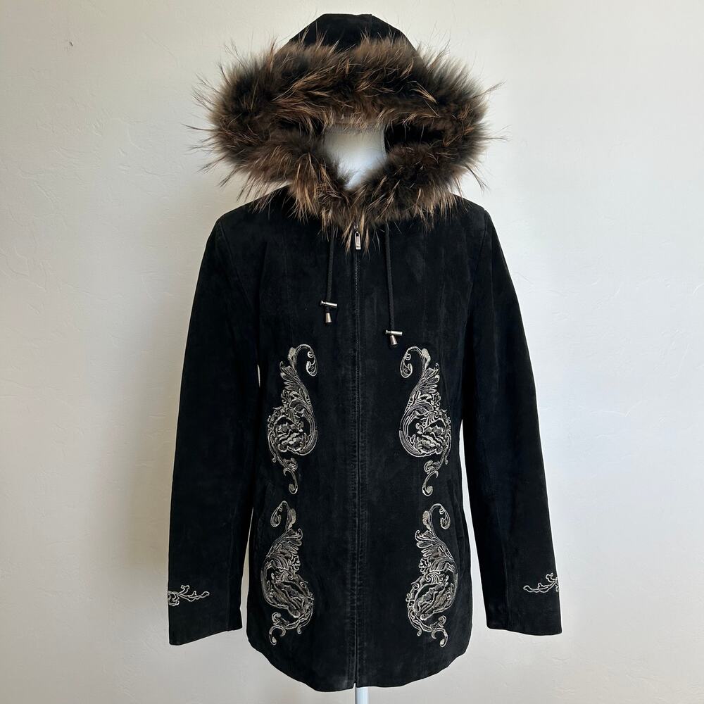 Leather and fur jacket!